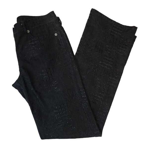 CYNTHIA STEFFE Black Textured Bootcut Pants size 2 - Picture 1 of 8